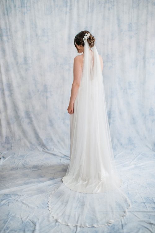 Maiah Lace Draped Wedding Veil