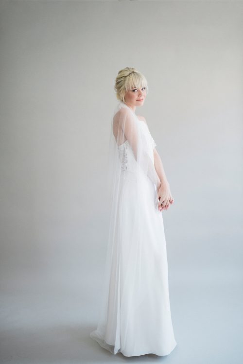 Olivia Wide Silky Wedding Veil